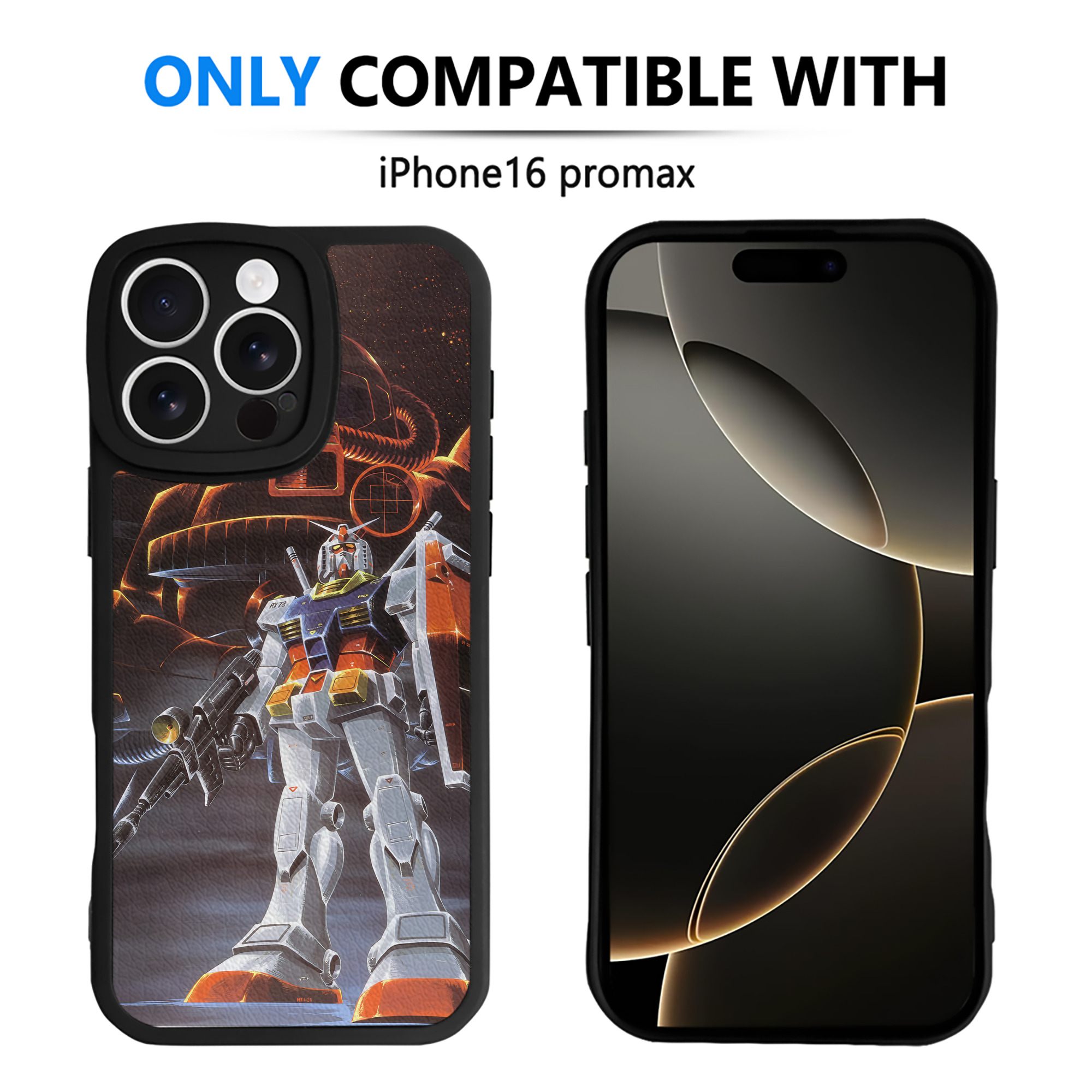 （画像用） 機動戦士ガンダム Mobile Suit Gundam 【iPhone 16シリーズ対応】シリコンスマホケース（レザー調） 材質：シリコン
